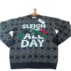 Marshmello Sweater Men's Size XL Sleigh All Day Christmas Ugly Holiday Pullover‎